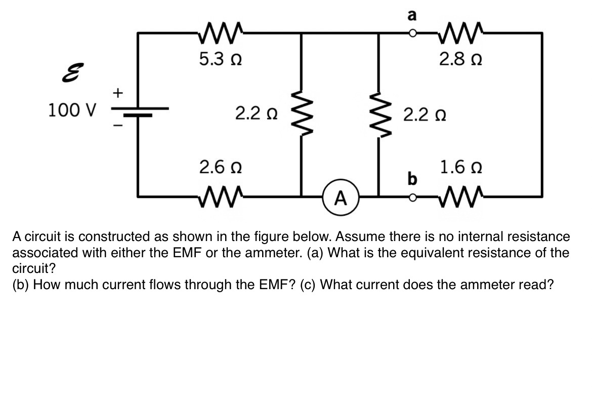 A circuit is constructed as shown in the figure