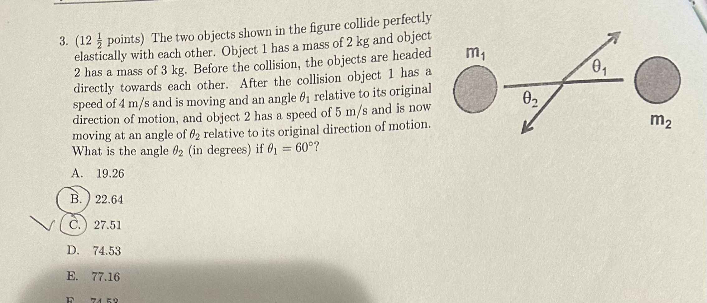 ( 1 2 1 2 points ) The two objects shown in the