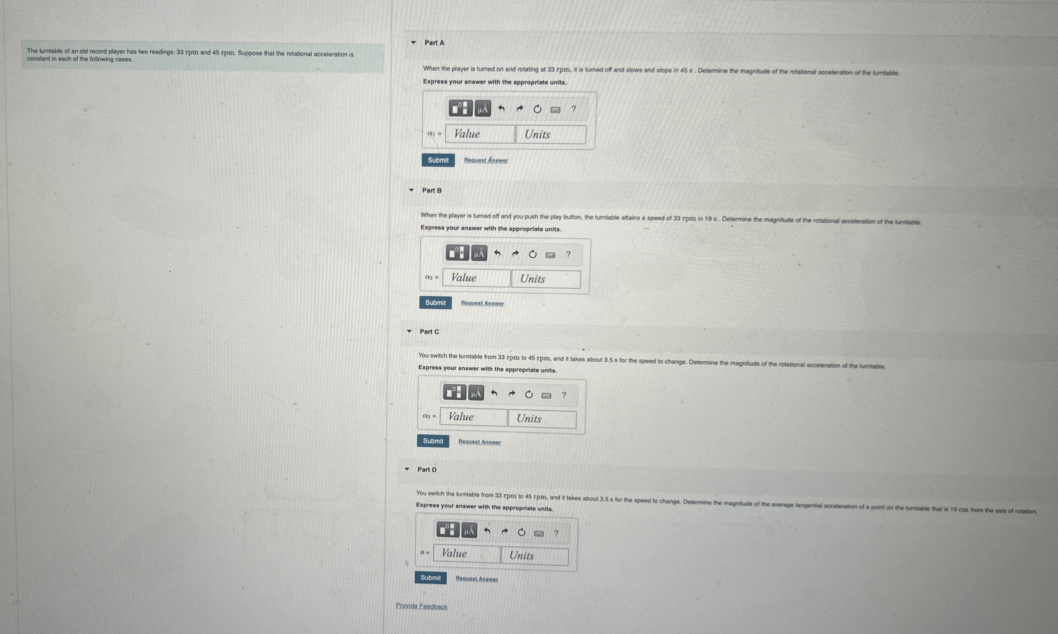 The turntable of an old record player has two