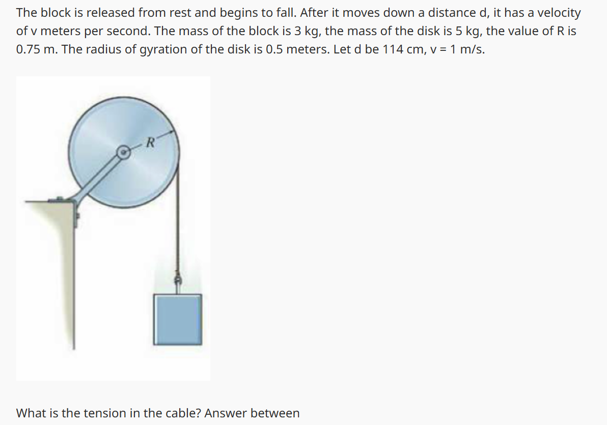 What is the tension in the cable?