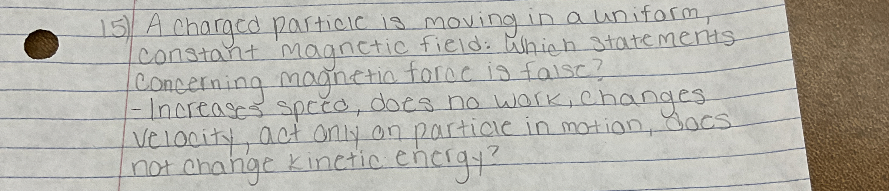 A charged particle is moving in a uniform,