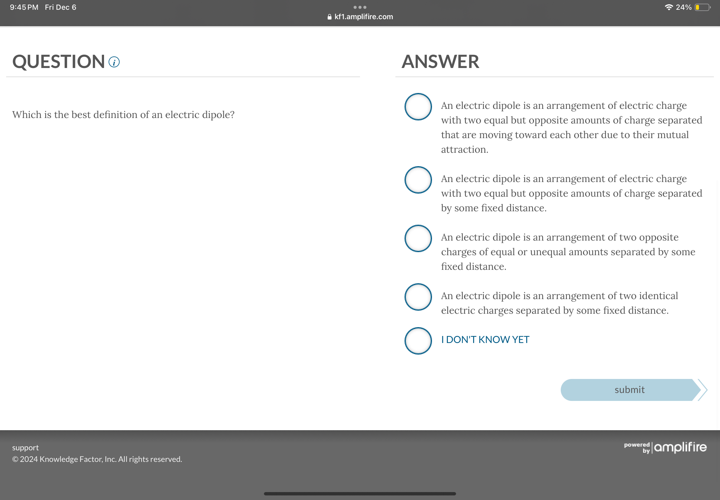 9 : 4 5 PM Fri Dec 6 * * 2 4 % kf 1 .