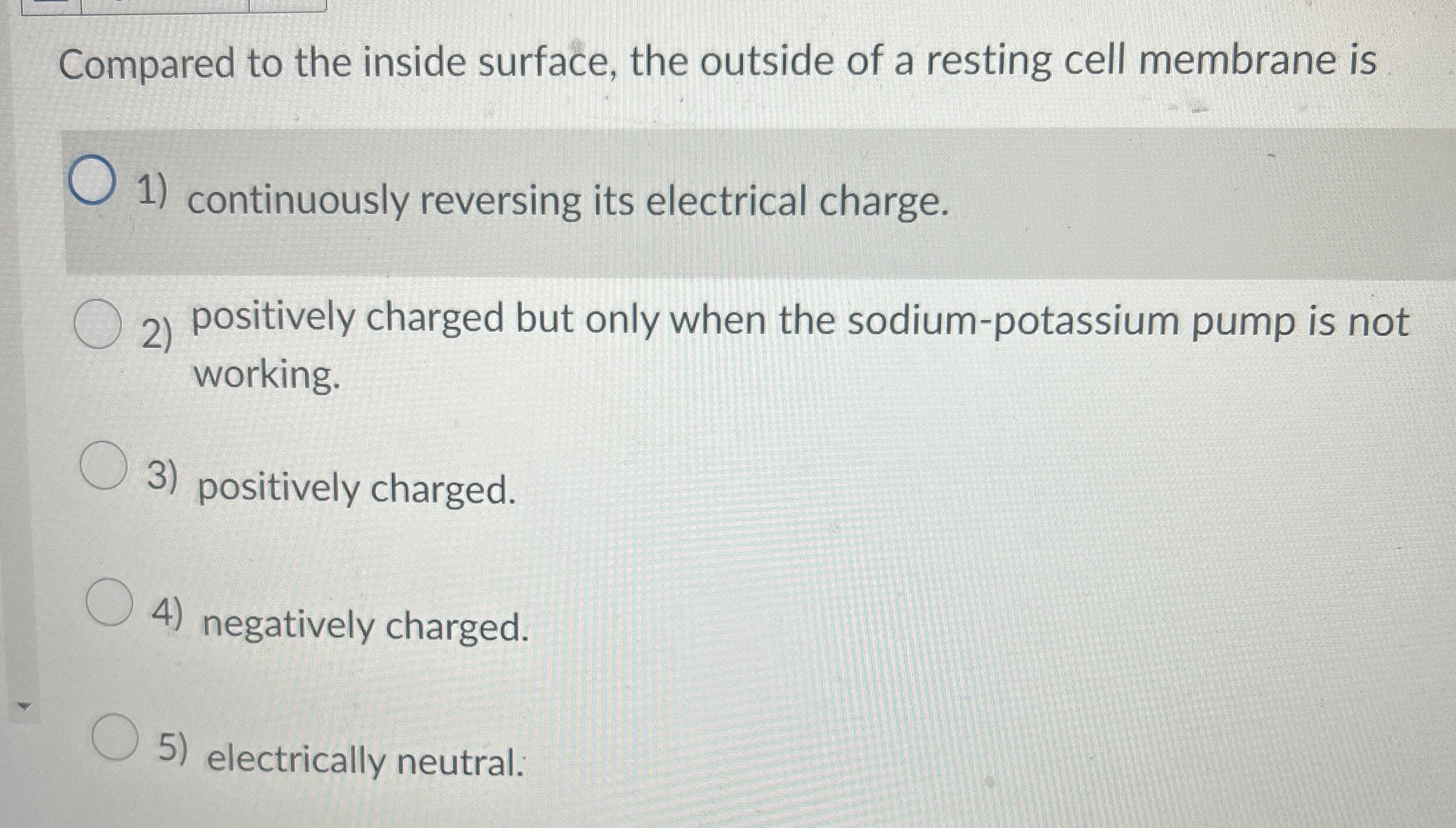 Compared to the inside surface, the outside of a