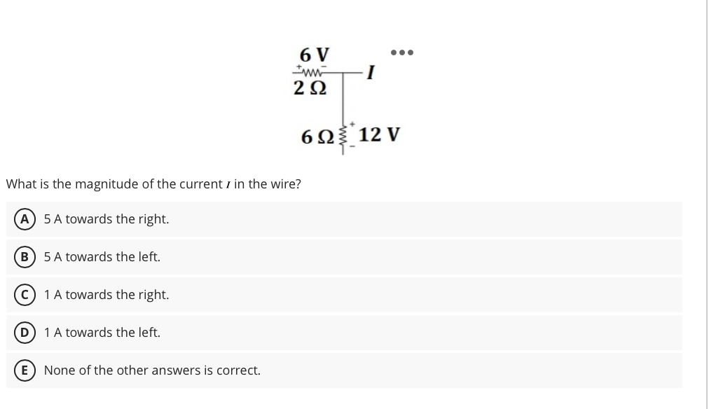What is the magnitude of the current I in the