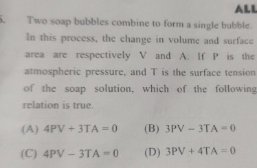 ALL Two soap bubbles combine to form a single