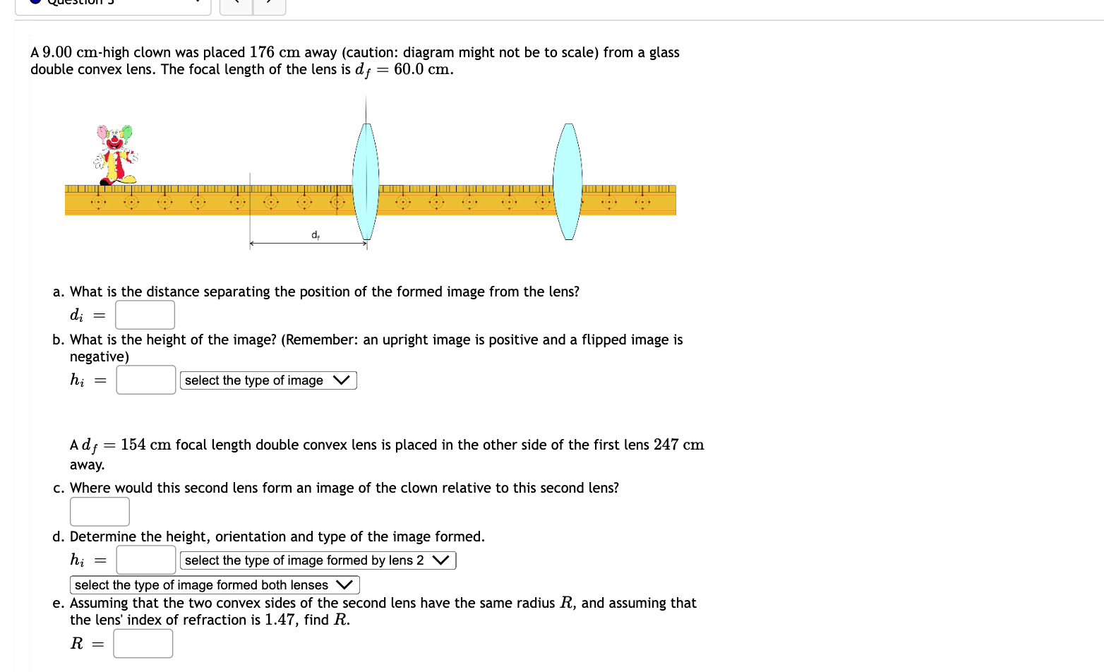 A 9 . 0 0 cm - high clown was placed 1 7 6 cm