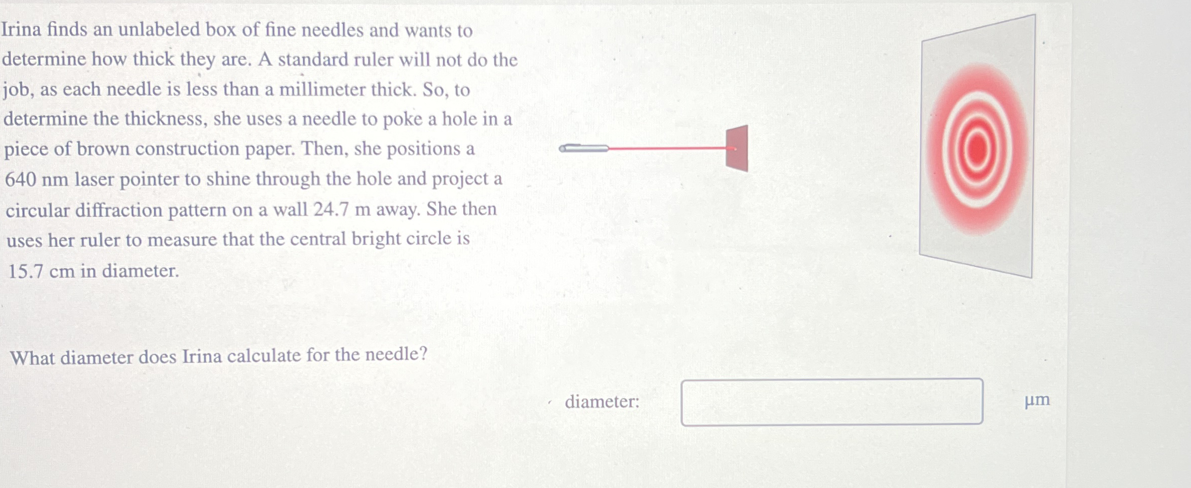 Irina finds an unlabeled box of fine needles and