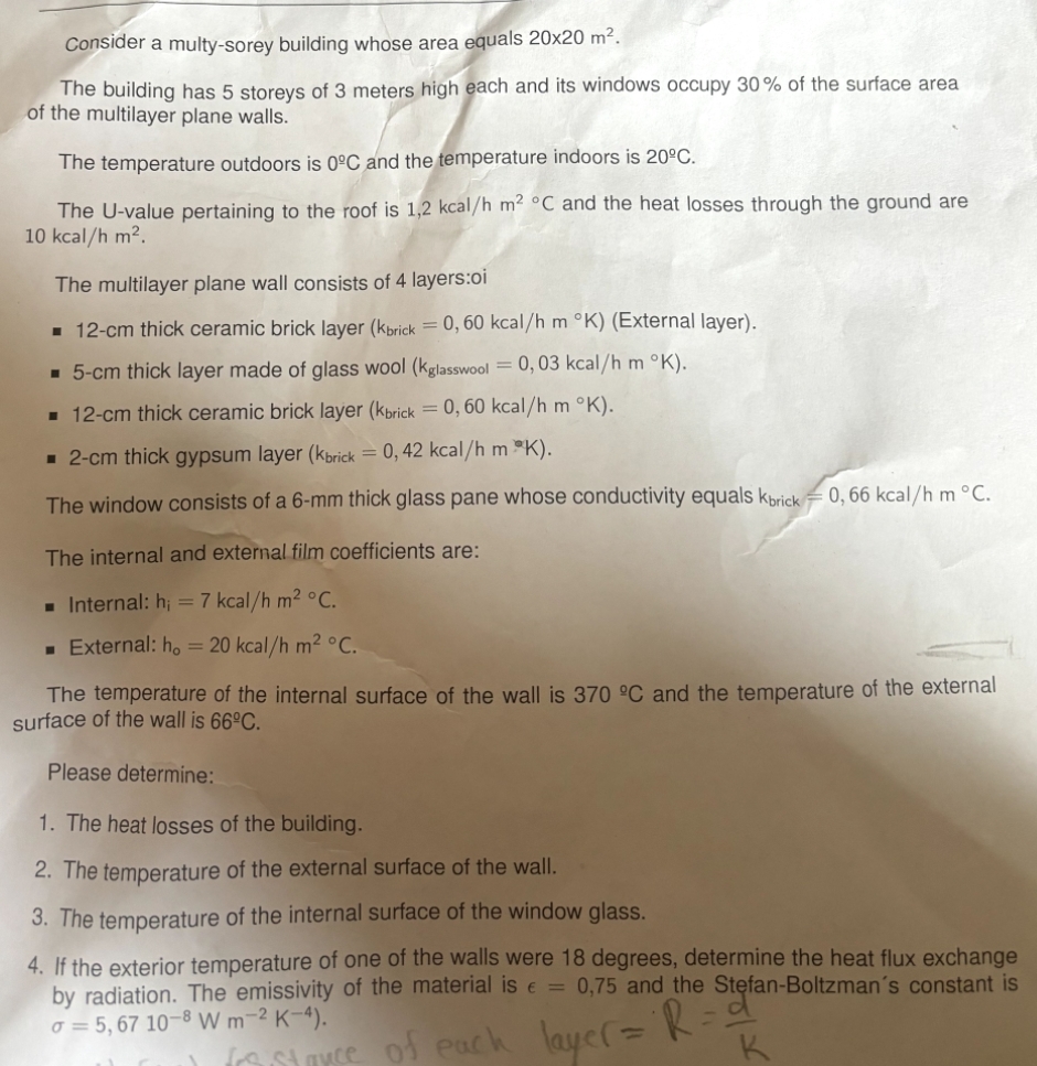 Consider a multy - sorey building whose area