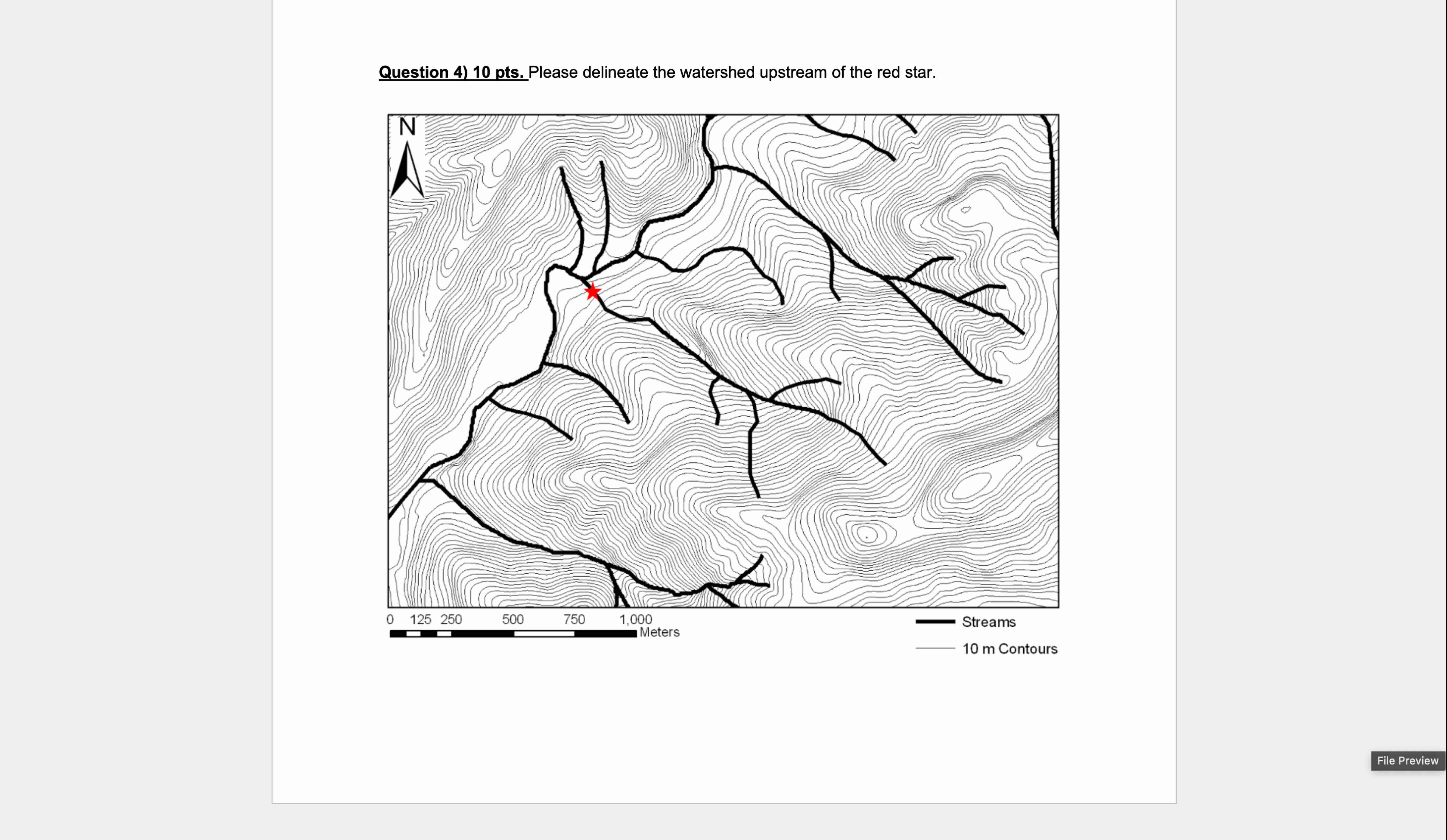 Question 4 ) 1 0 pts . Please delineate the