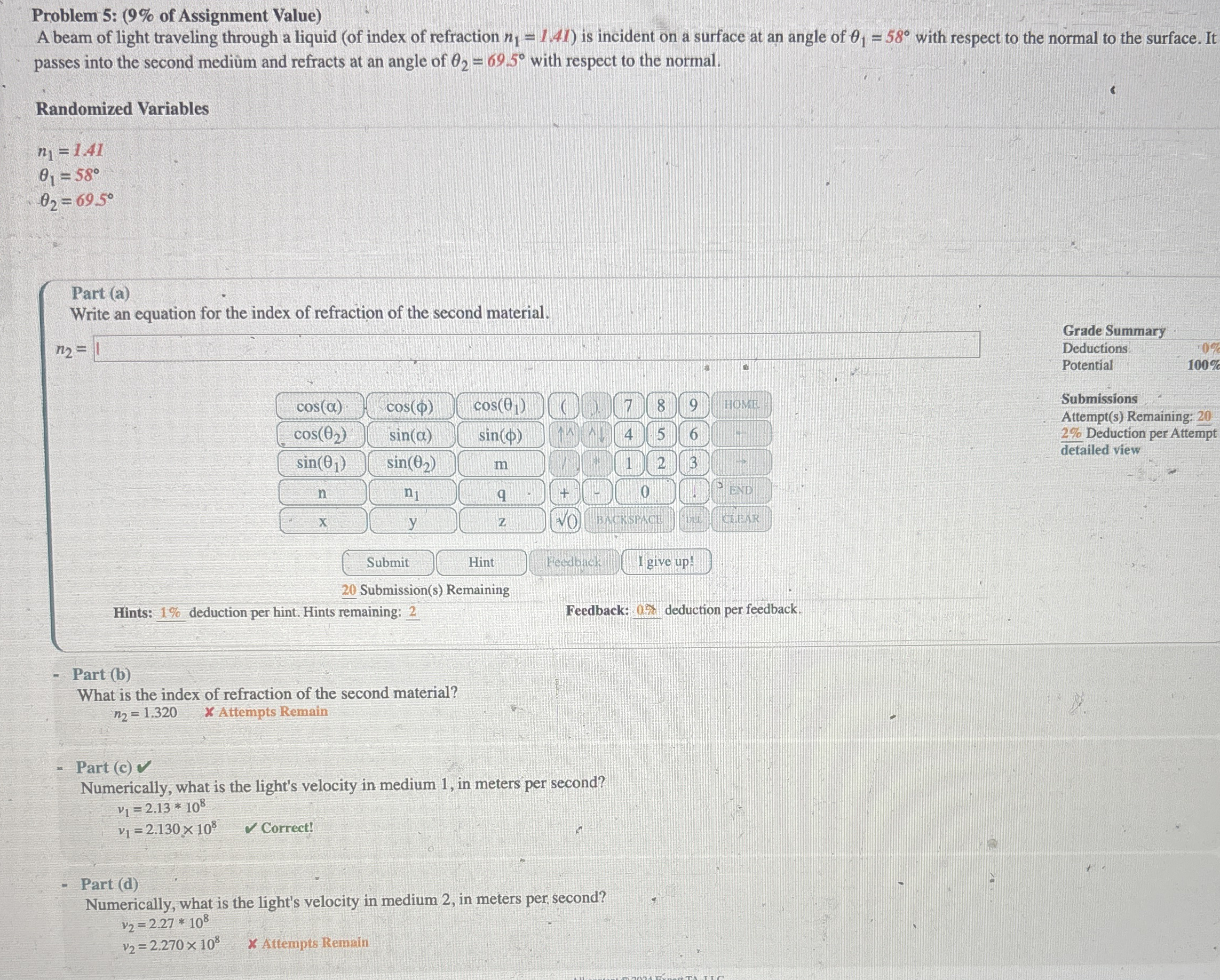 Problem 5 : ( 9 % of Assignment Value ) A beam of