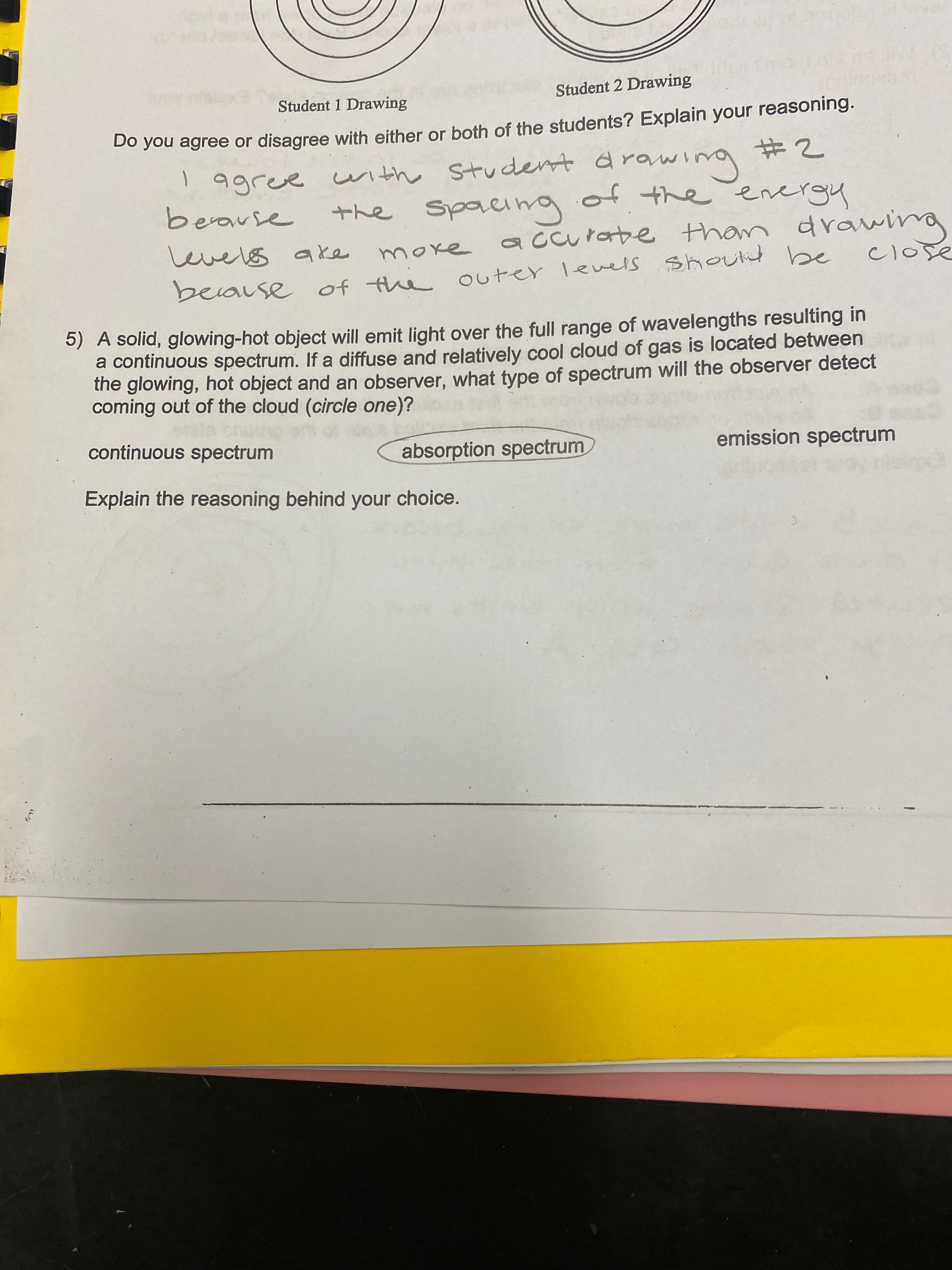 5 ) A solid, glowing - hot object will emit light