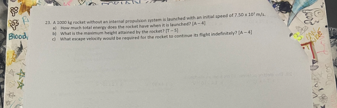 A 1 0 0 0 kg rocket without an internal