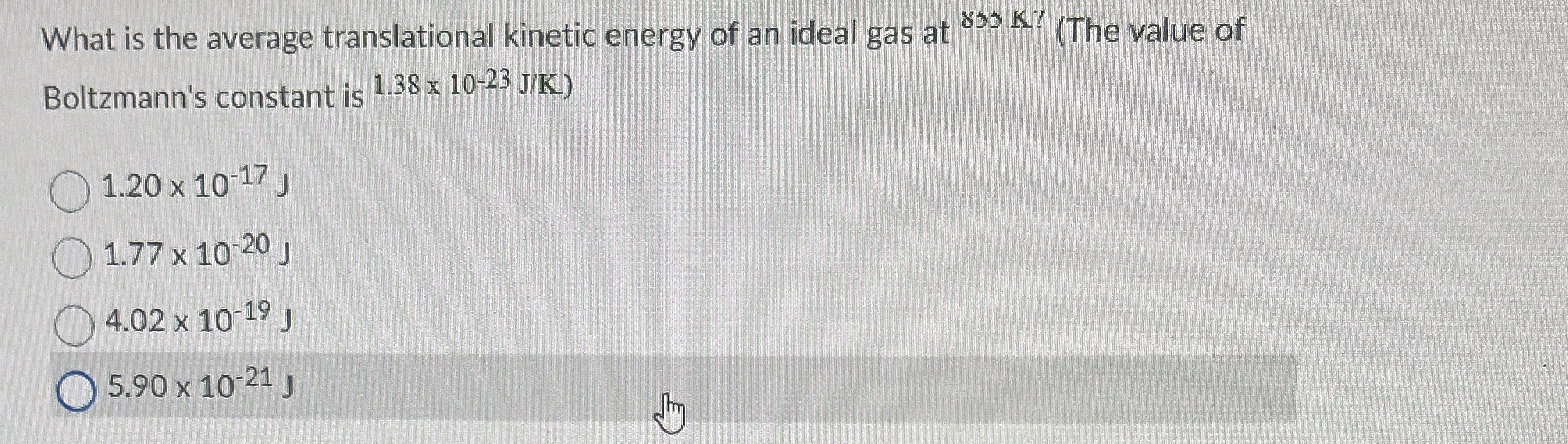 What is the average translational kinetic energy