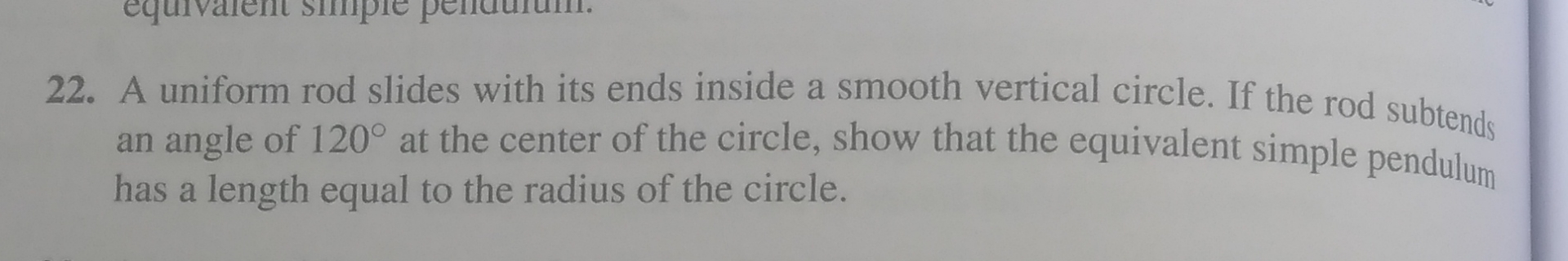 A uniform rod slides with its ends inside a