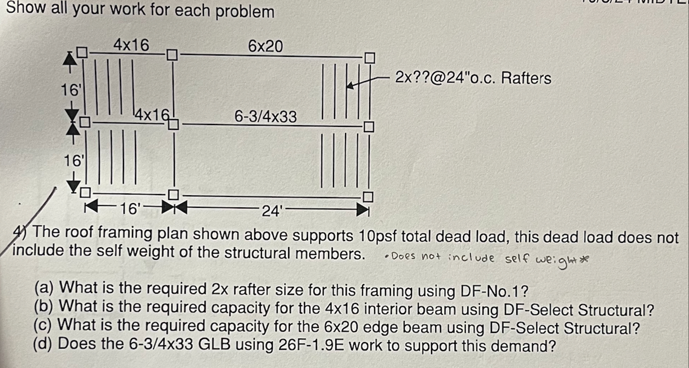 Can you show work for each problem please? 4 )
