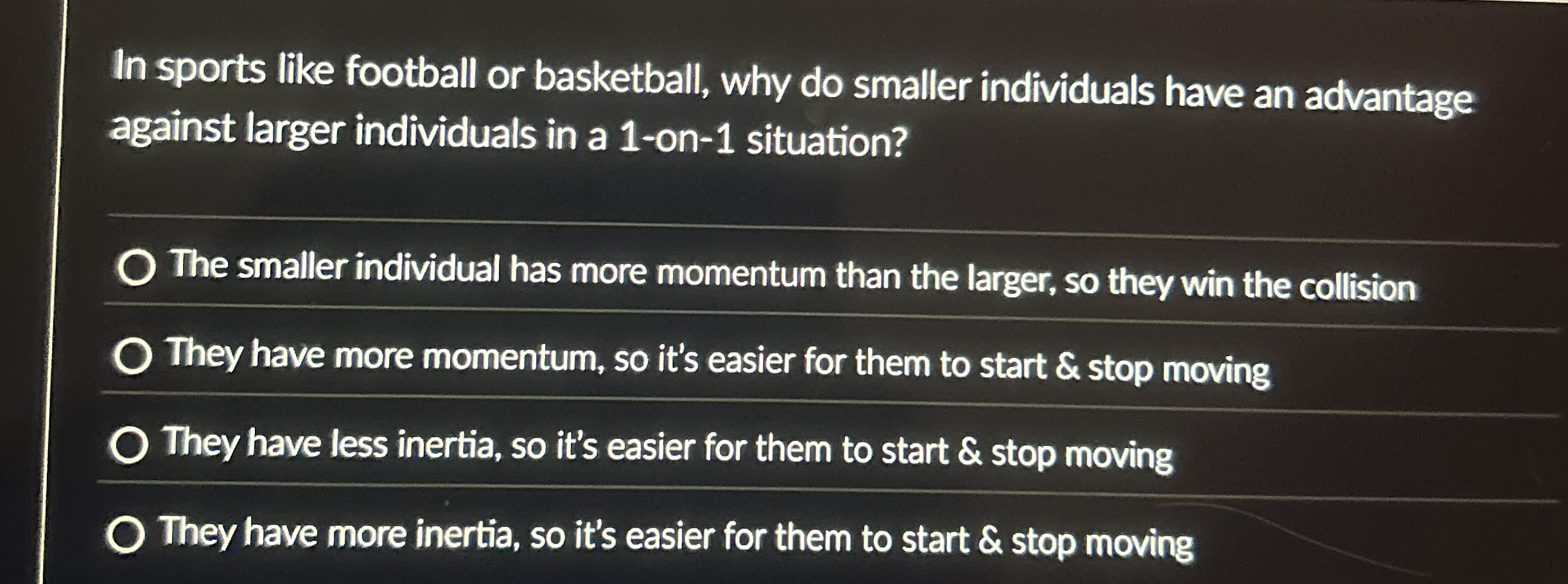 In sports like football or basketball, why do