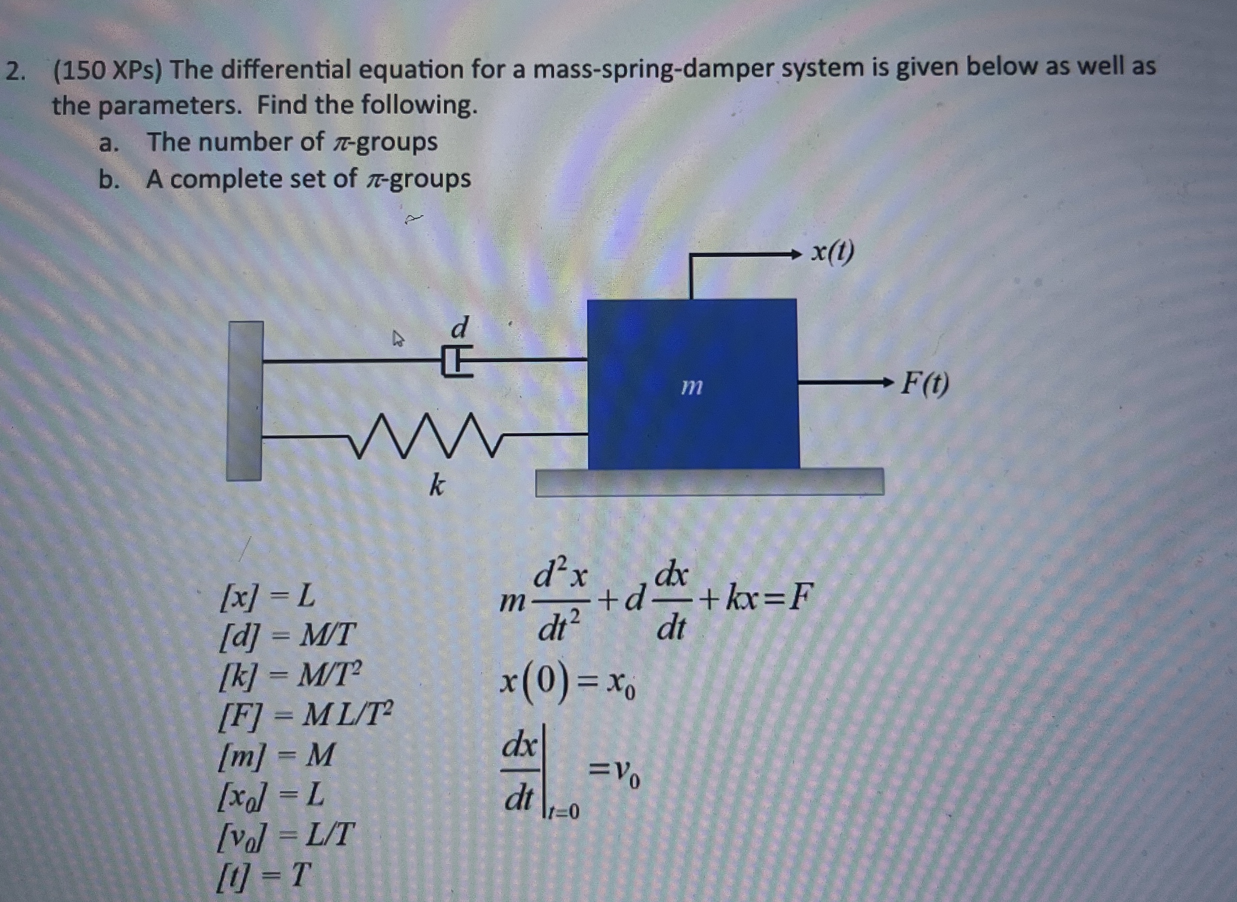 ( 1 5 0 XPs ) The differential equation for a