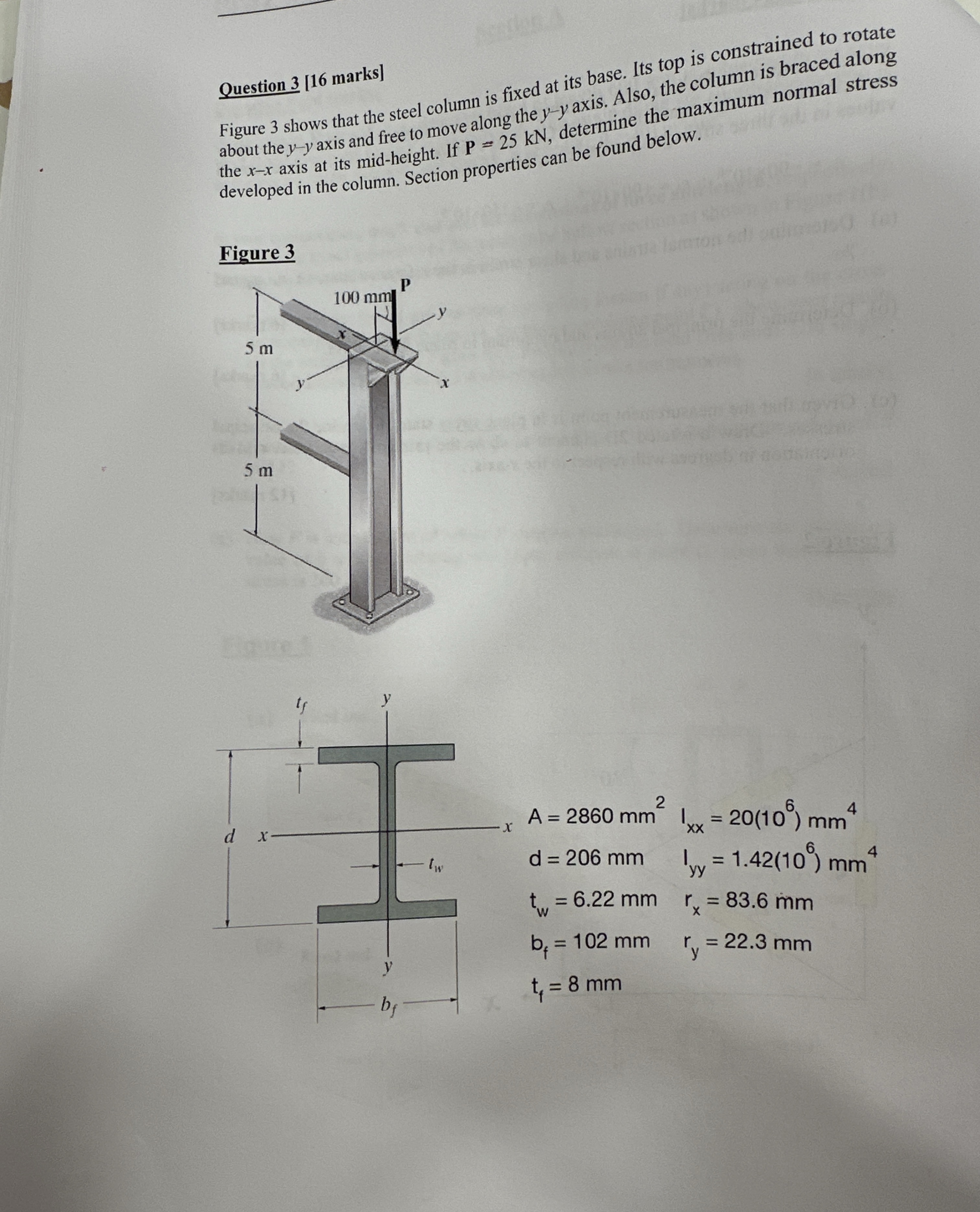 Question 3 [ 1 6 marks ] Figure 3 shows that the