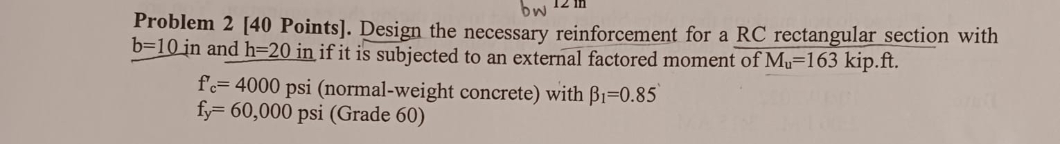Problem 2 [ 4 0 Points ] . Design the necessary