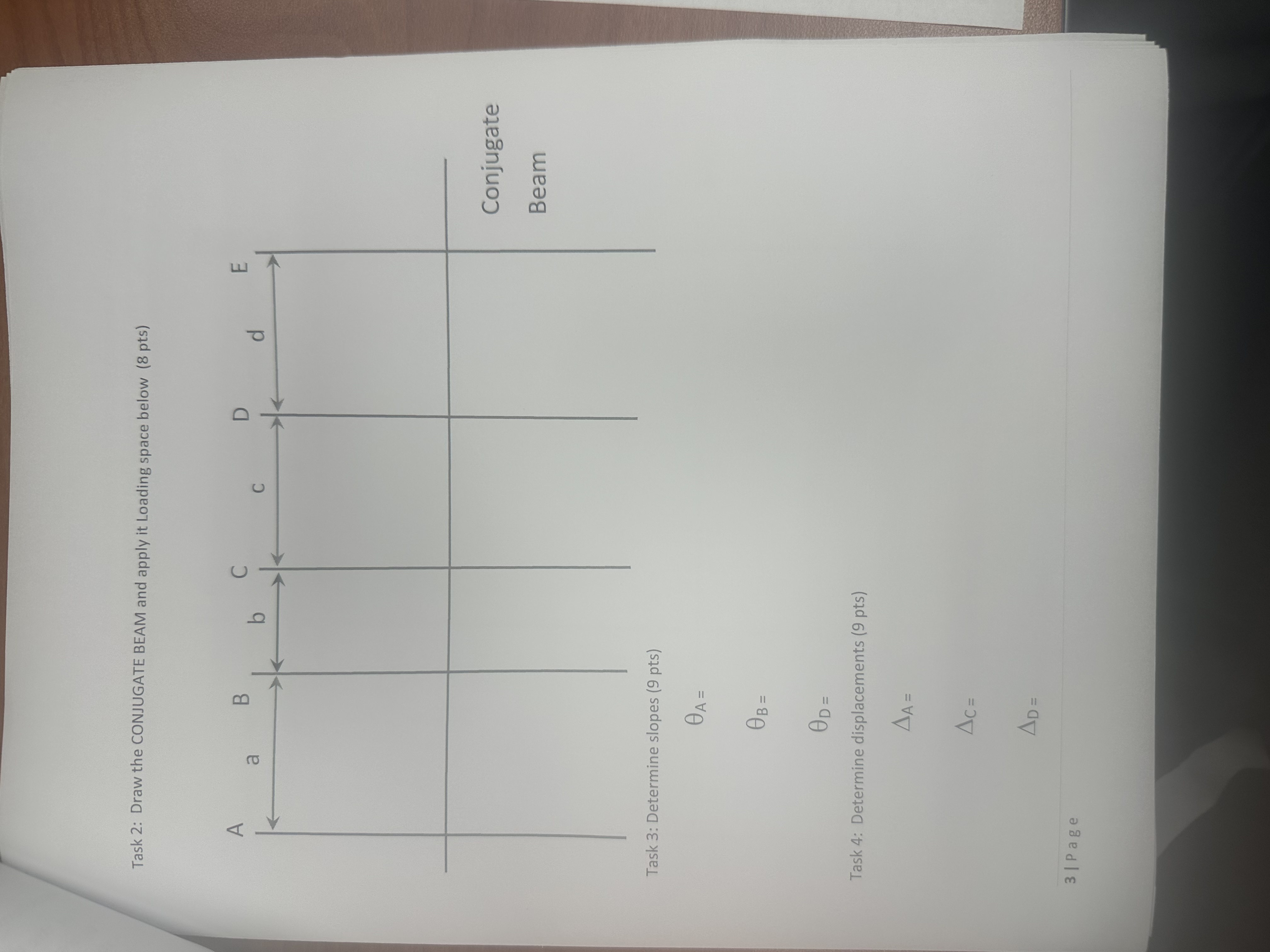 Task 2 : Draw the CONJUGATE BEAM and apply it