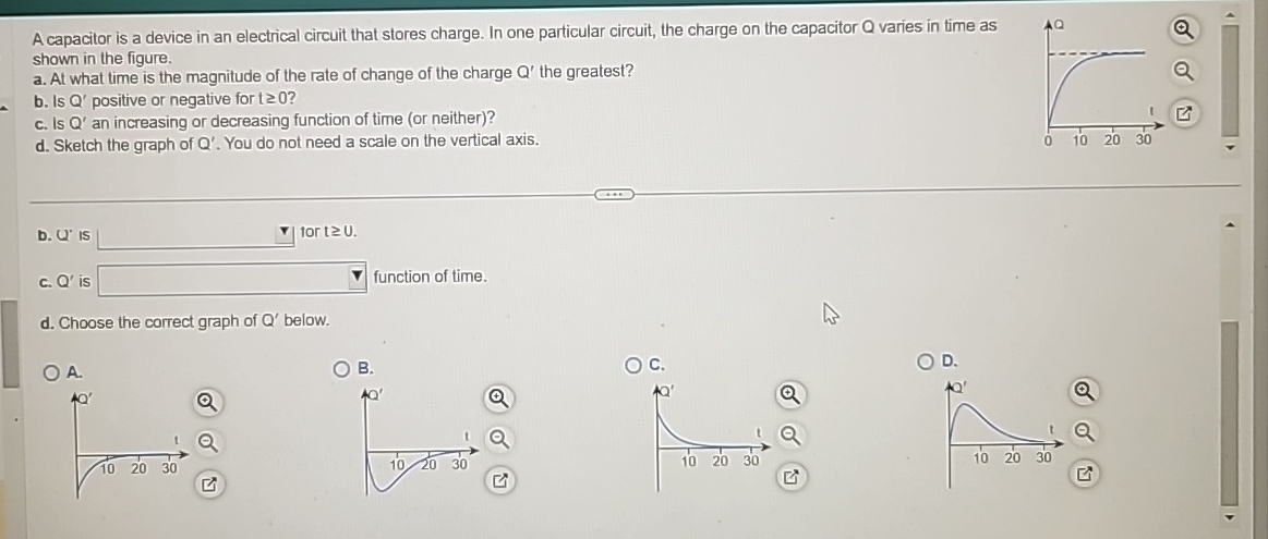 A capacitor is a device in an electrical circuit