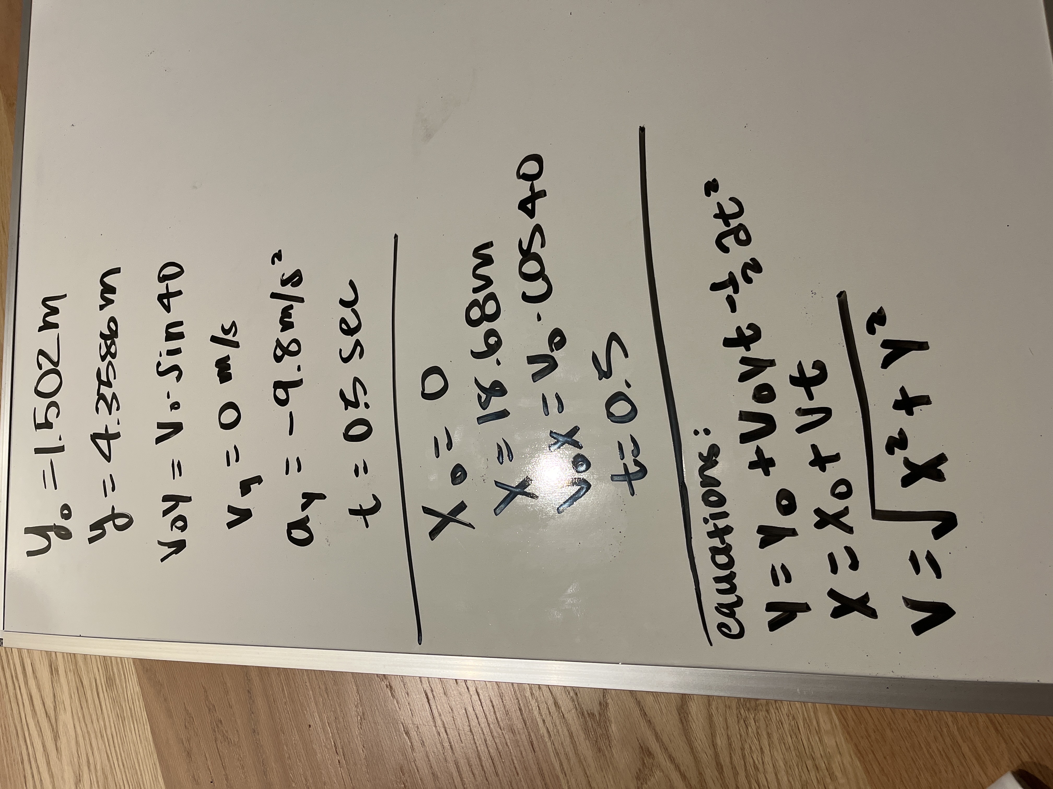 y 0 = 1 . 5 0 2 m y = 4 . 3 5 8 m v 0 y = v 0 * s