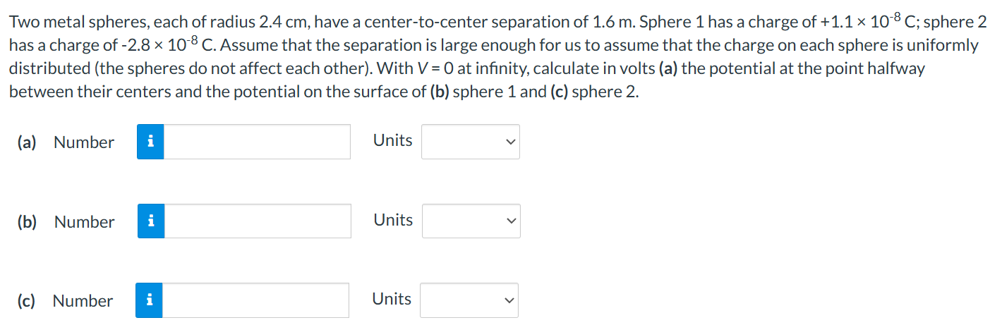 Two metal spheres, each of radius 2 . 4 cm , have