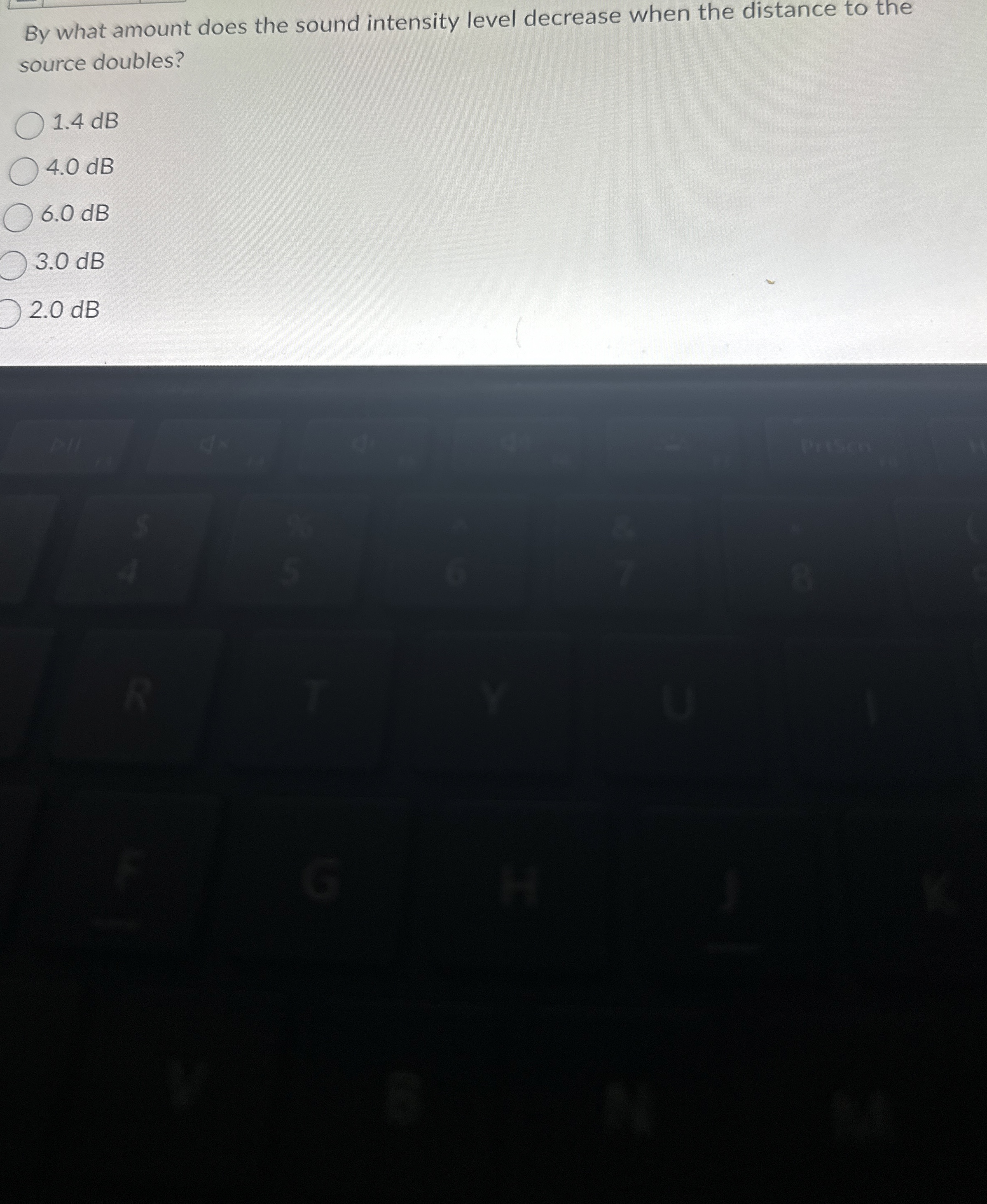 By what amount does the sound intensity level