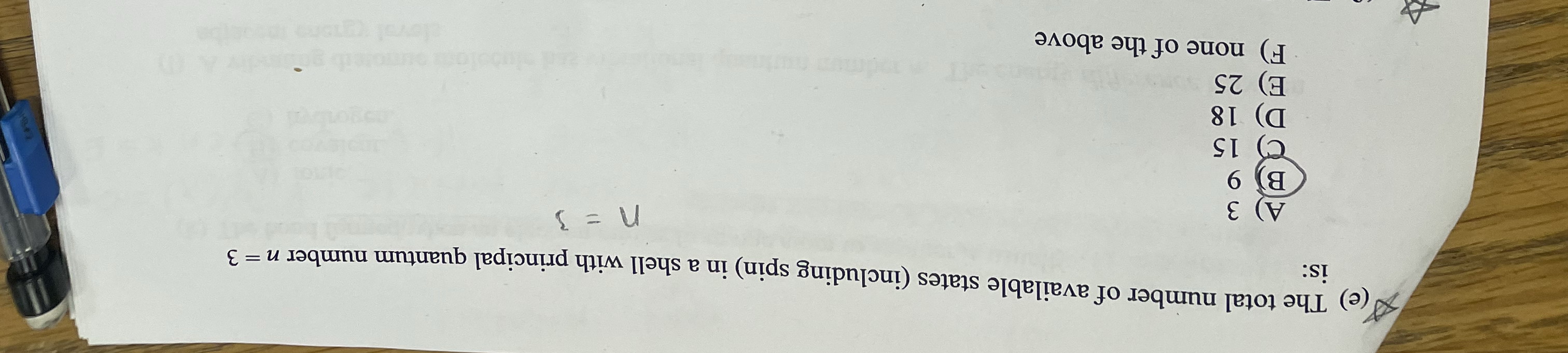 ( e ) The total number of available states (