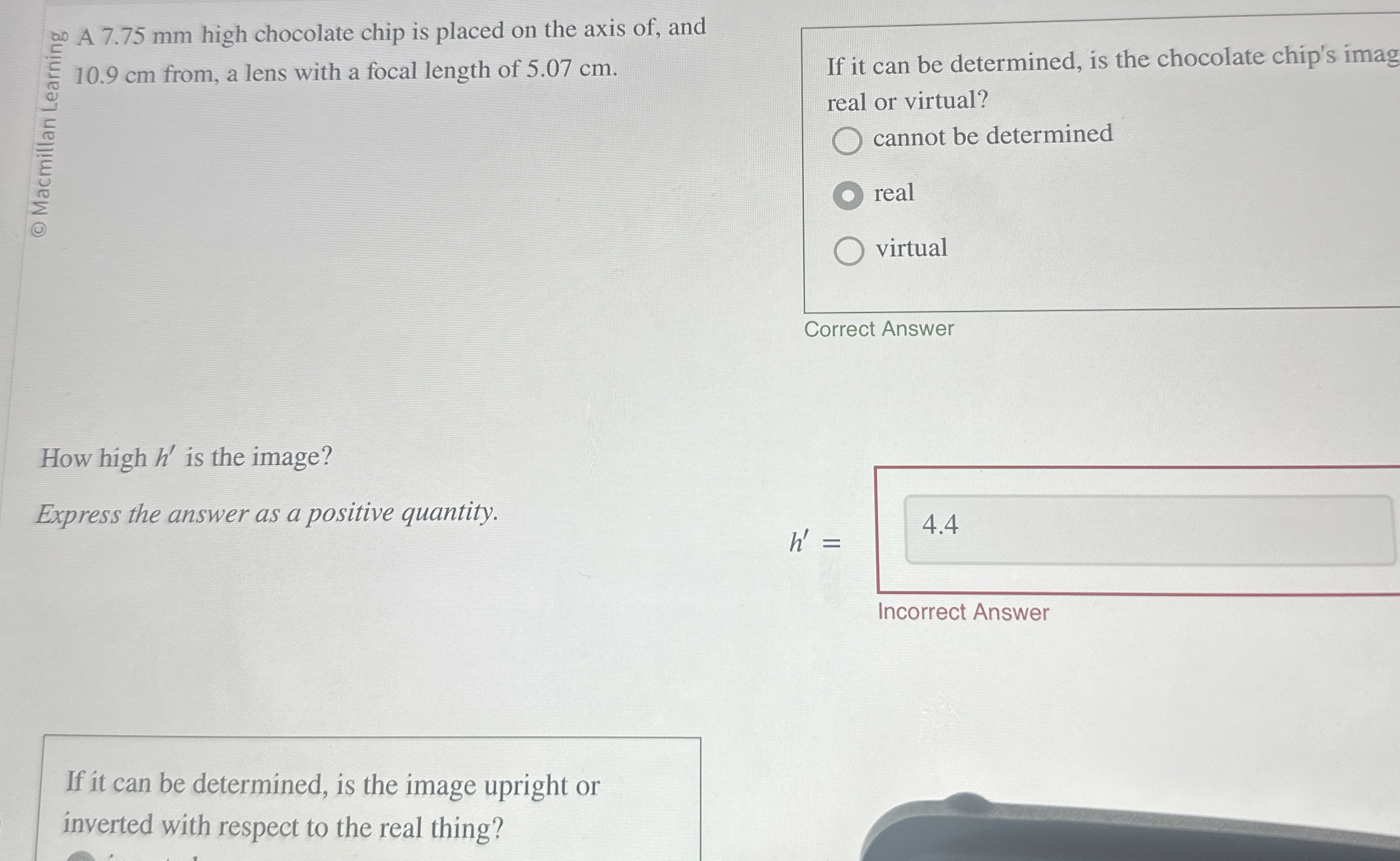 If it can be determined, is the chocolate chip's