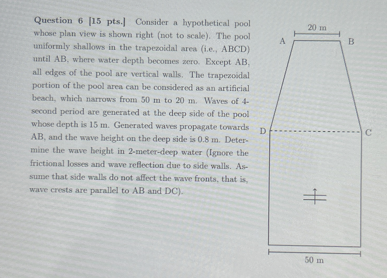 Question 6 [ 1 5 pts . ] Consider a hypothetical
