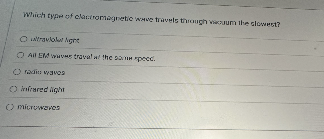 Which type of electromagnetic wave travels