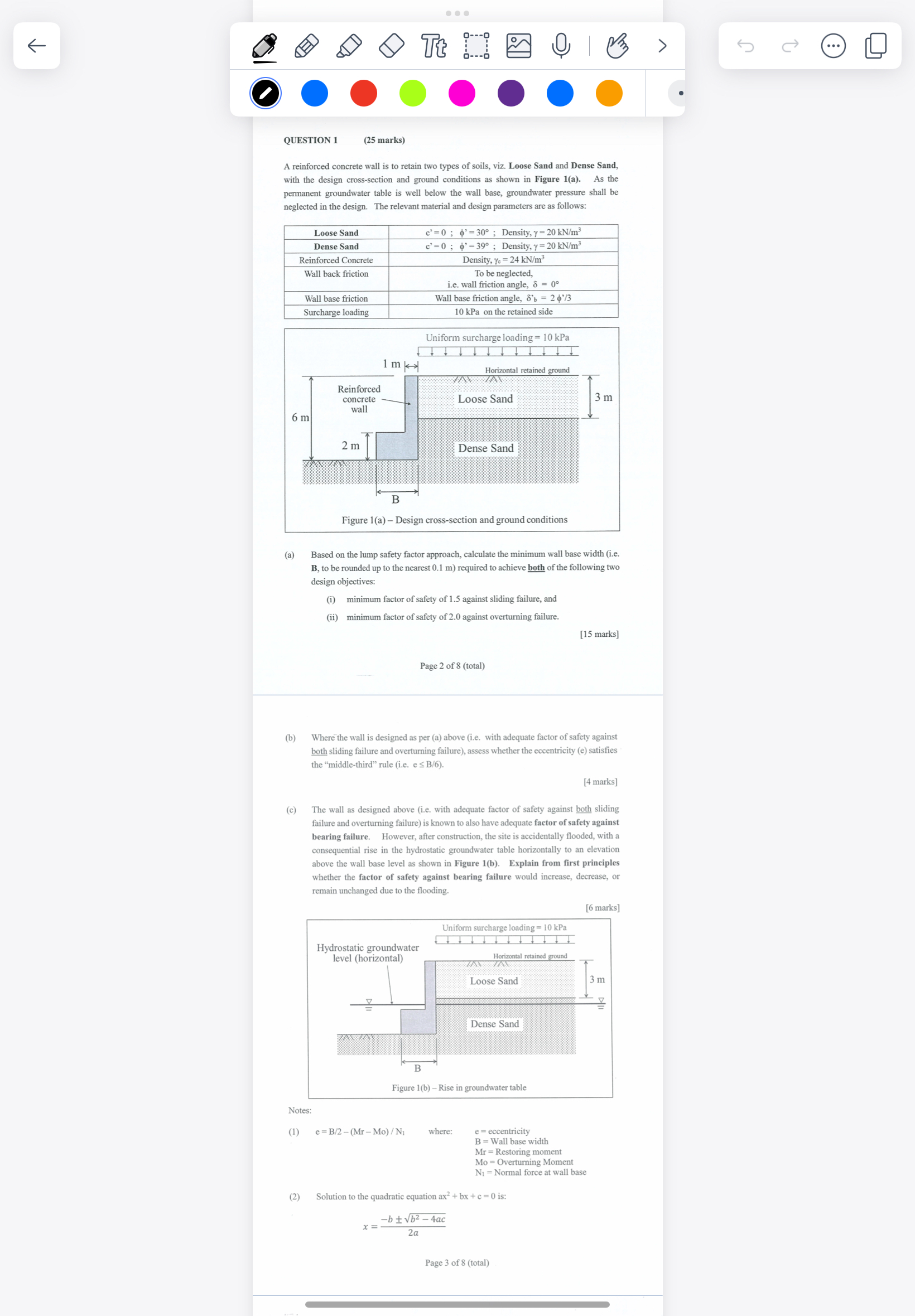 QUESTION 1 ( 2 5 marks ) A reinforced concrete