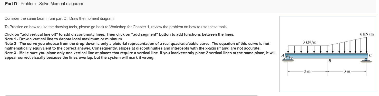 Part D - Problem - Solve Moment diagaram Consider