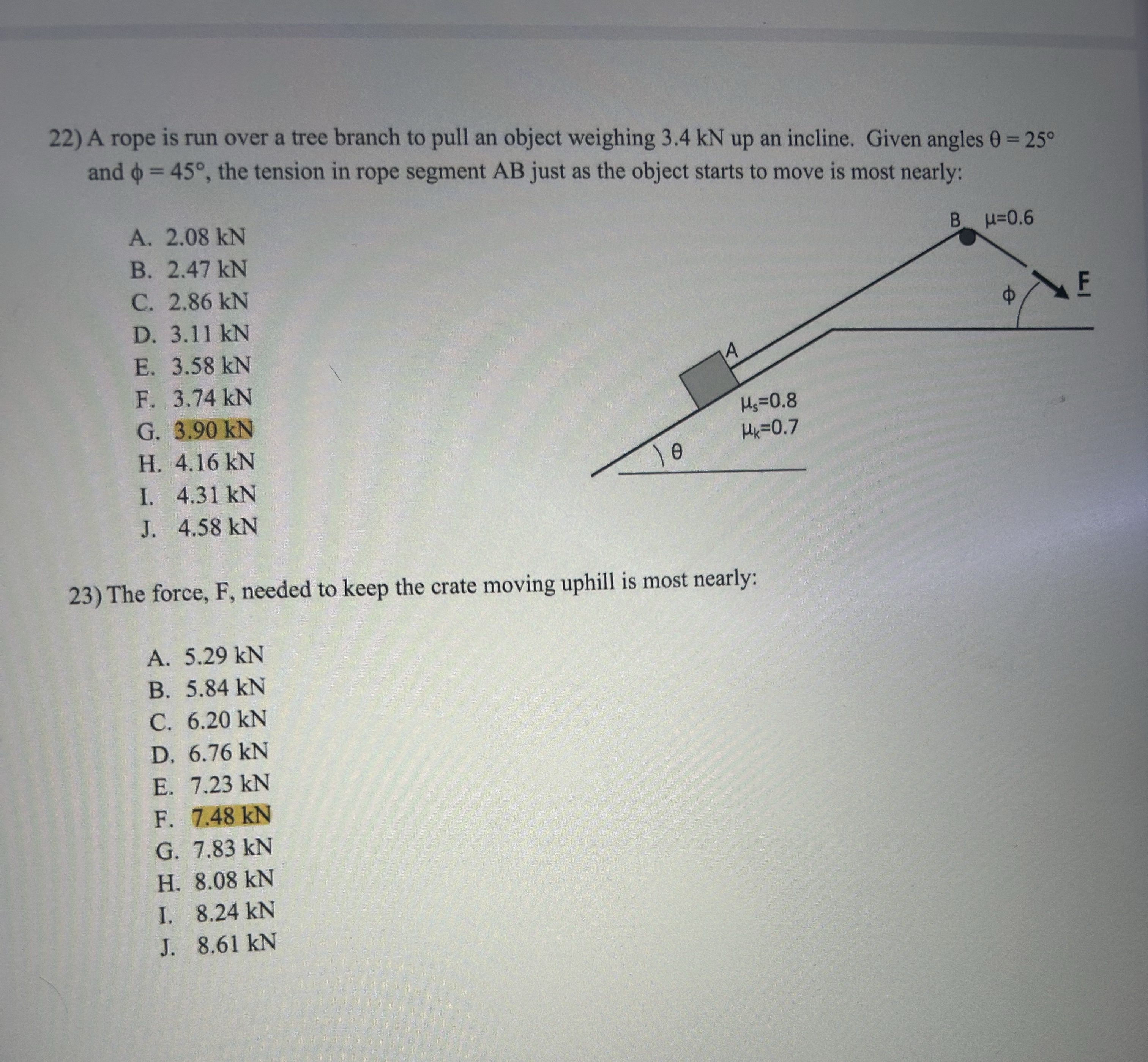 A rope is run over a tree branch to pull an