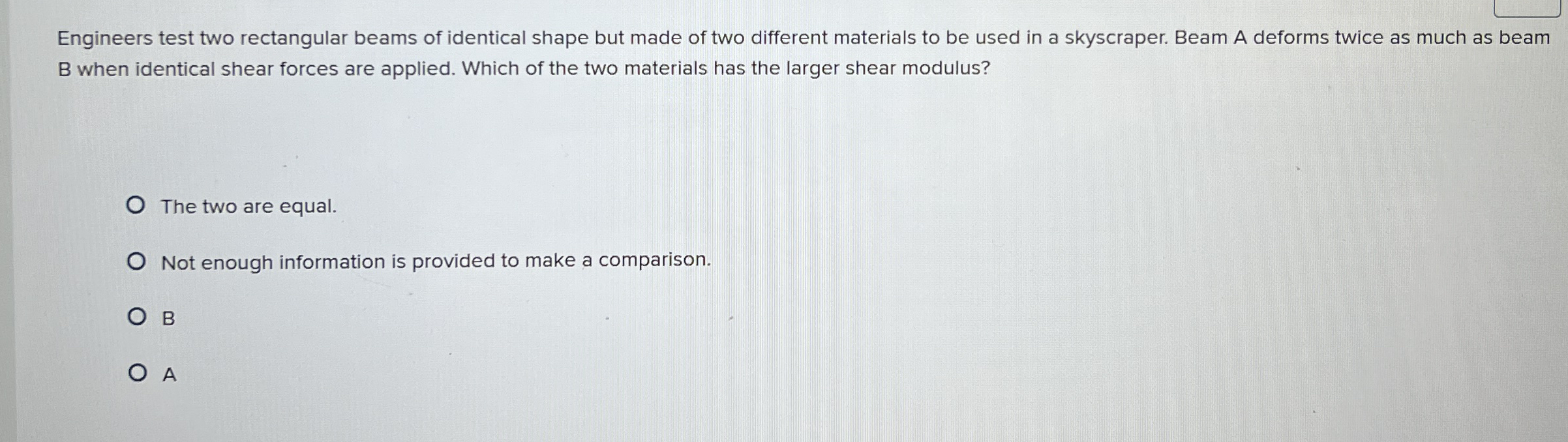 Engineers test two rectangular beams of identical