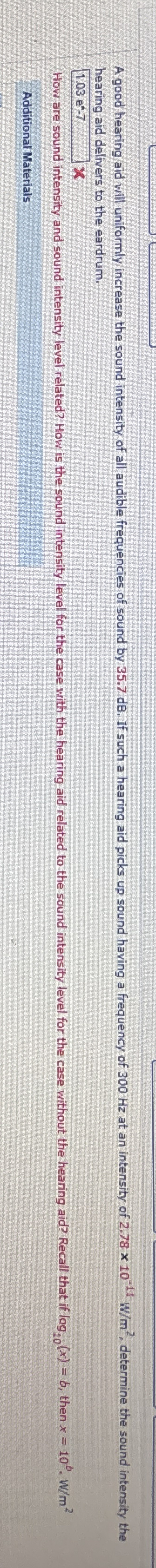 hearing aid delivers to the eardrum. Additional
