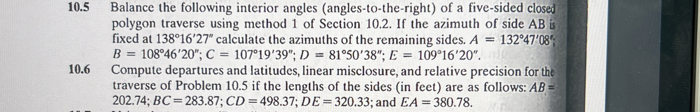 SOLUTION TO 1 0 . 6 , 1 0 . 5 Balance the