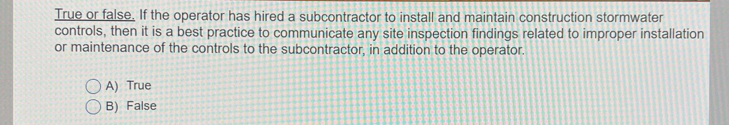True or false. If the operator has hired a