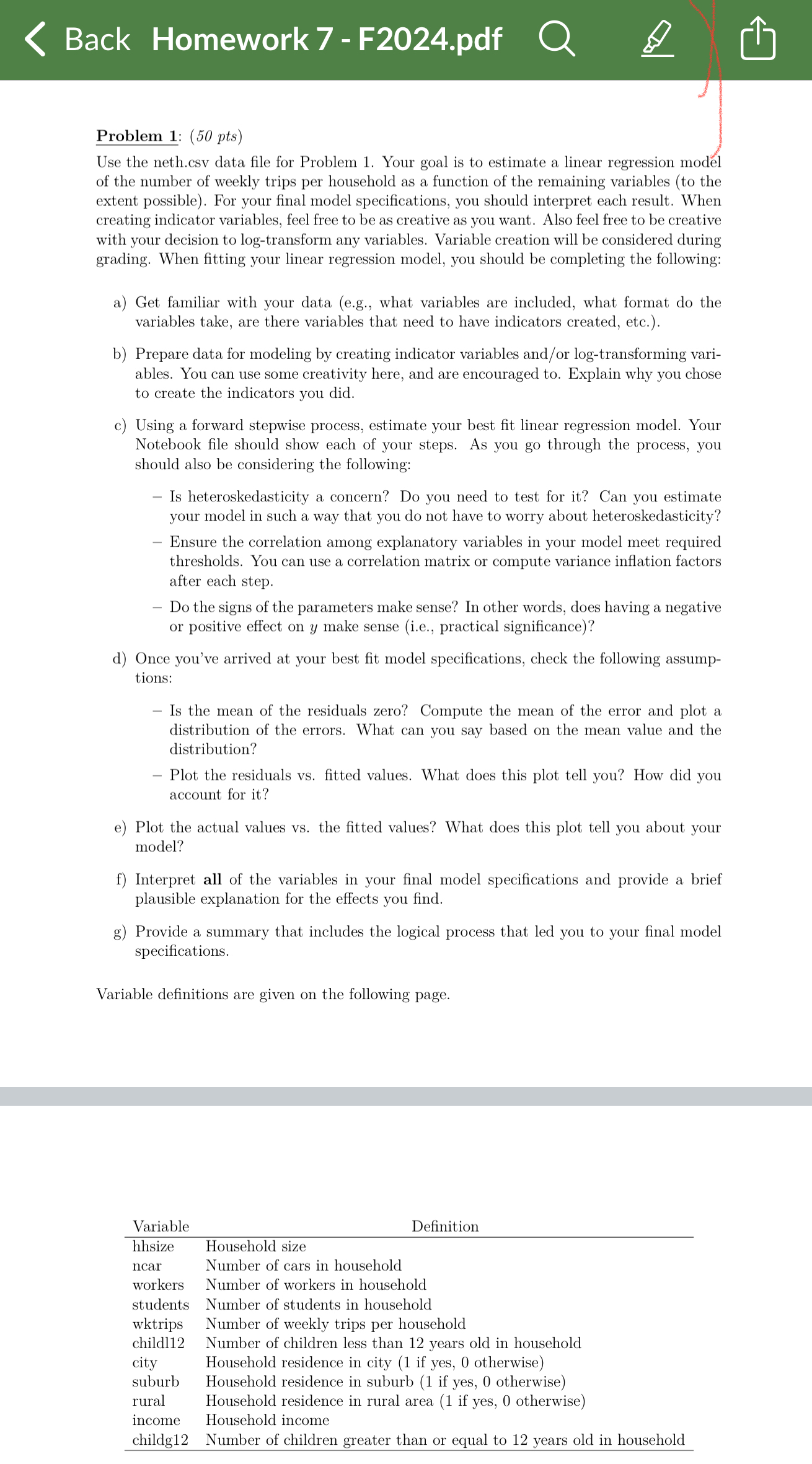 Back Homework 7 - F 2 0 2 4 . pdf Problem 1 : ( 5