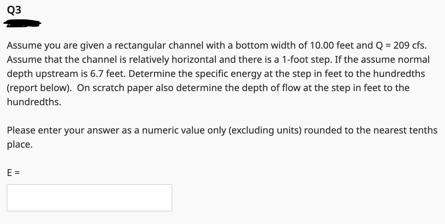 Assume you are given a rectangular channel with a