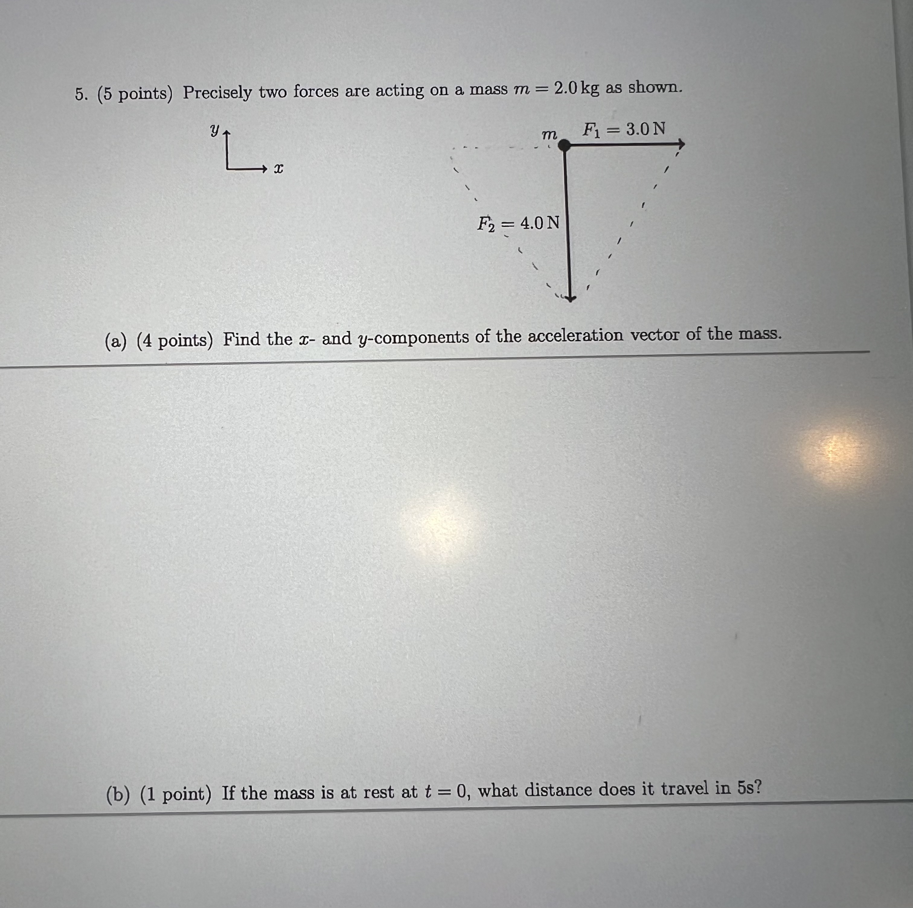 ( 5 points ) A book of mass m is at rest on a