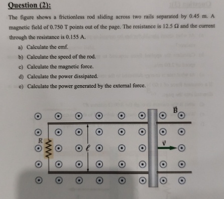 Question ( 2 ) : The figure shows a frictionless