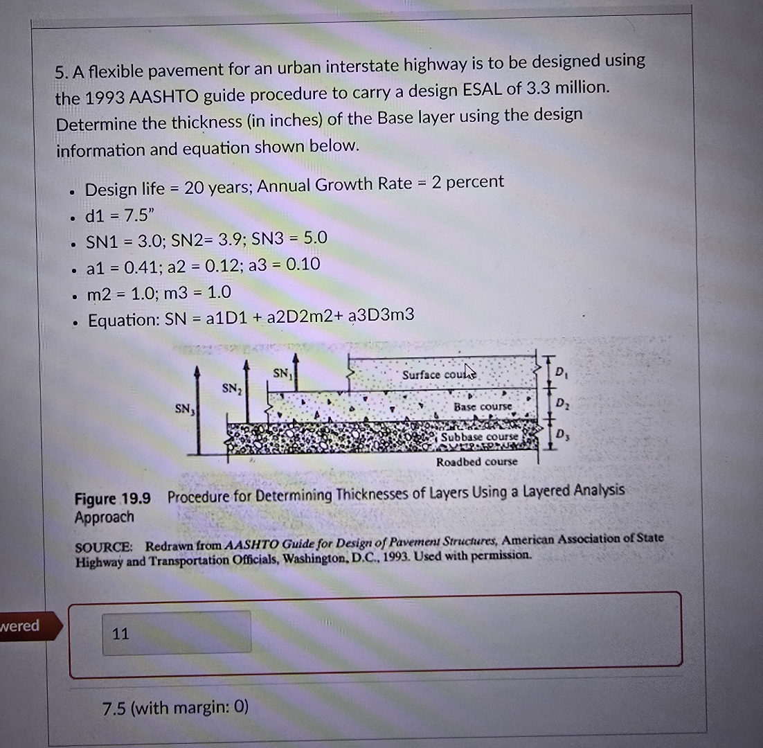 A flexible pavement for an urban interstate