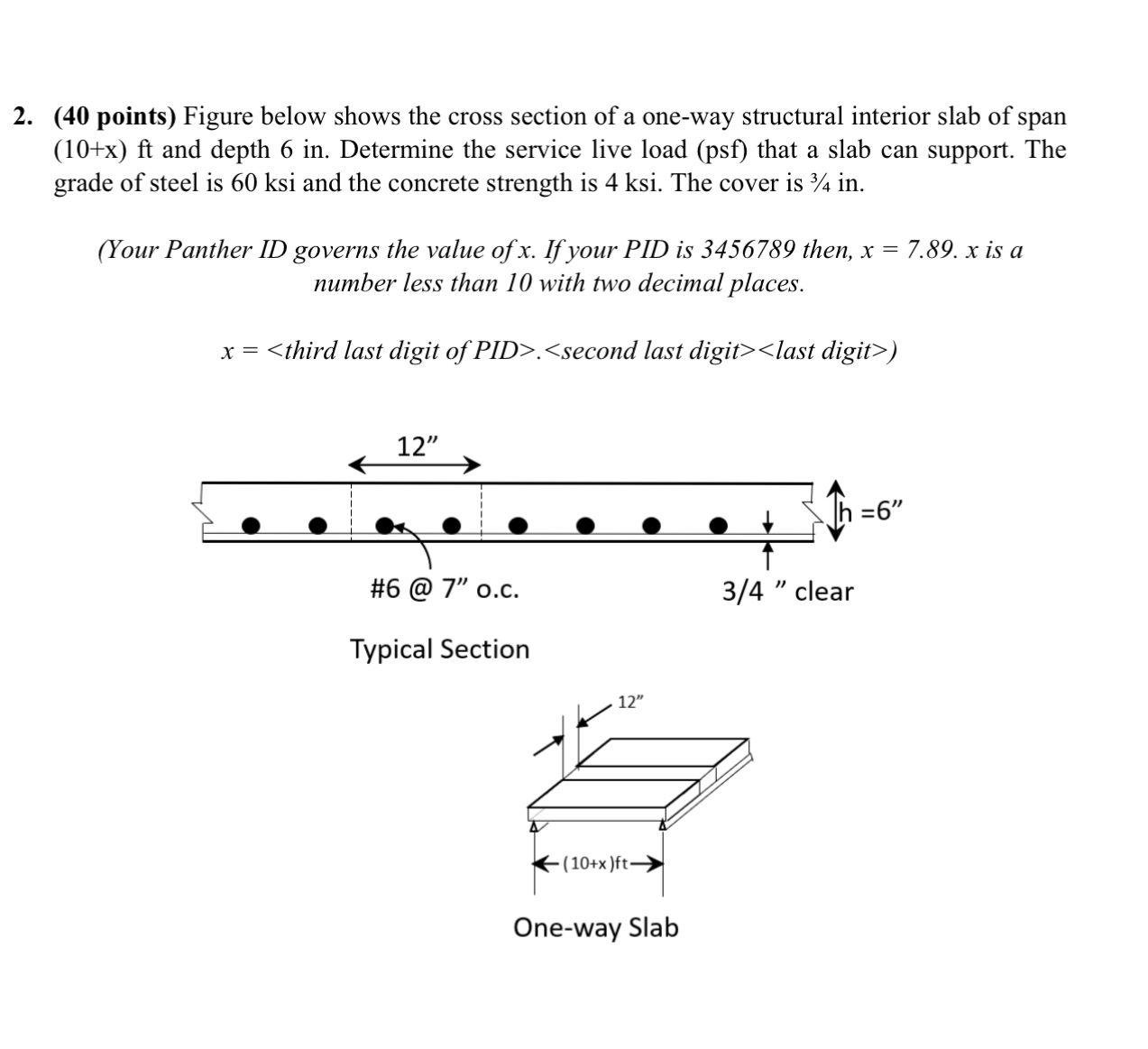 ( 4 0 points ) Figure below shows the cross