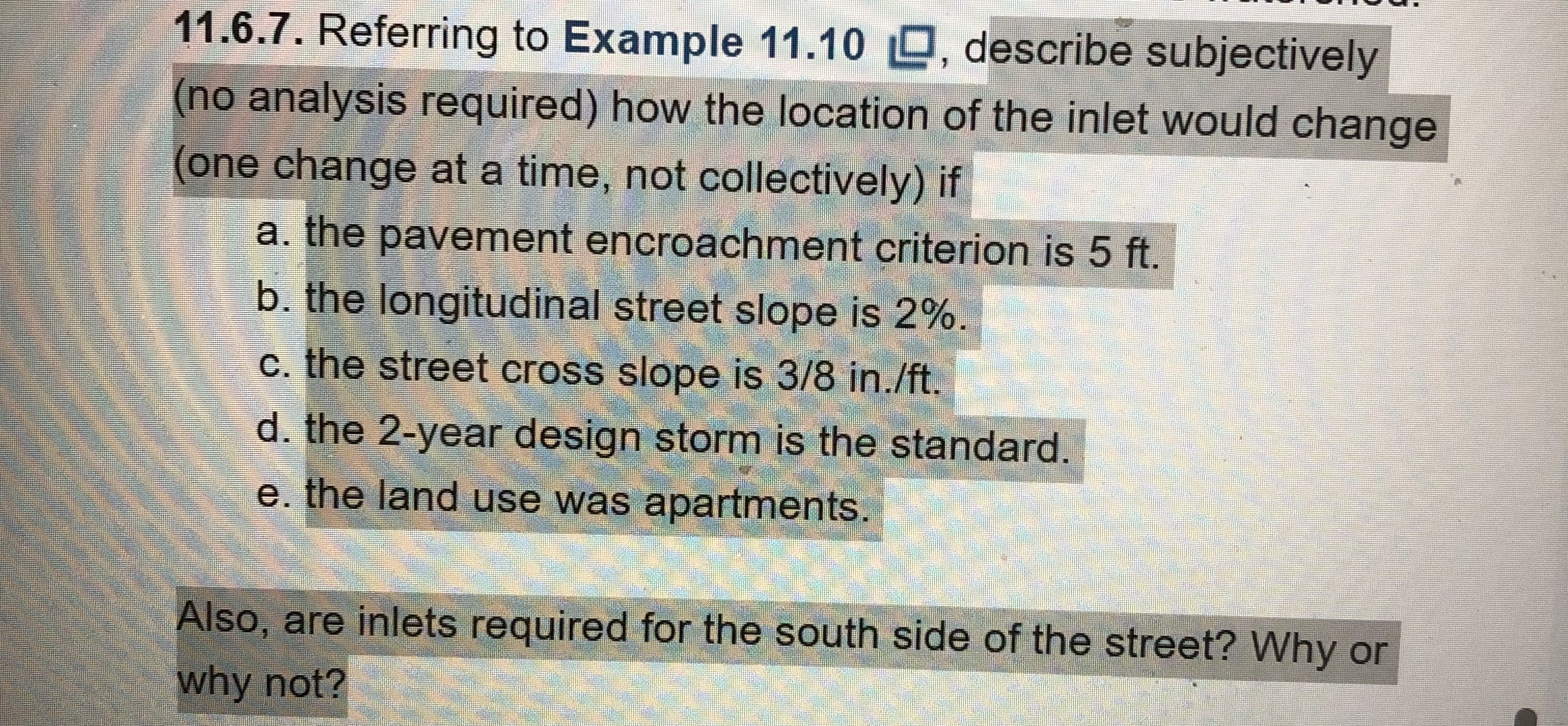 1 1 . 6 . 7 . Referring to Example 1 1 . 1 0 ,