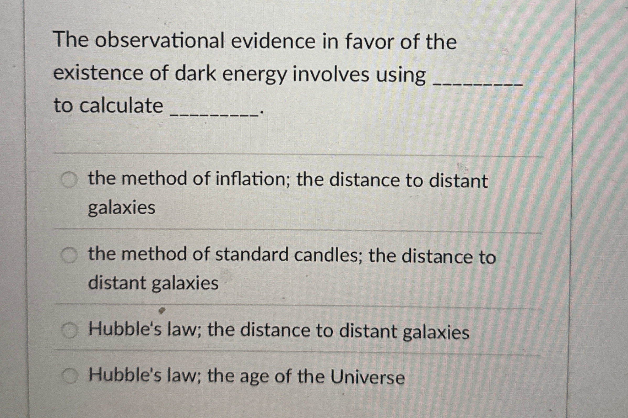 The observational evidence in favor of the