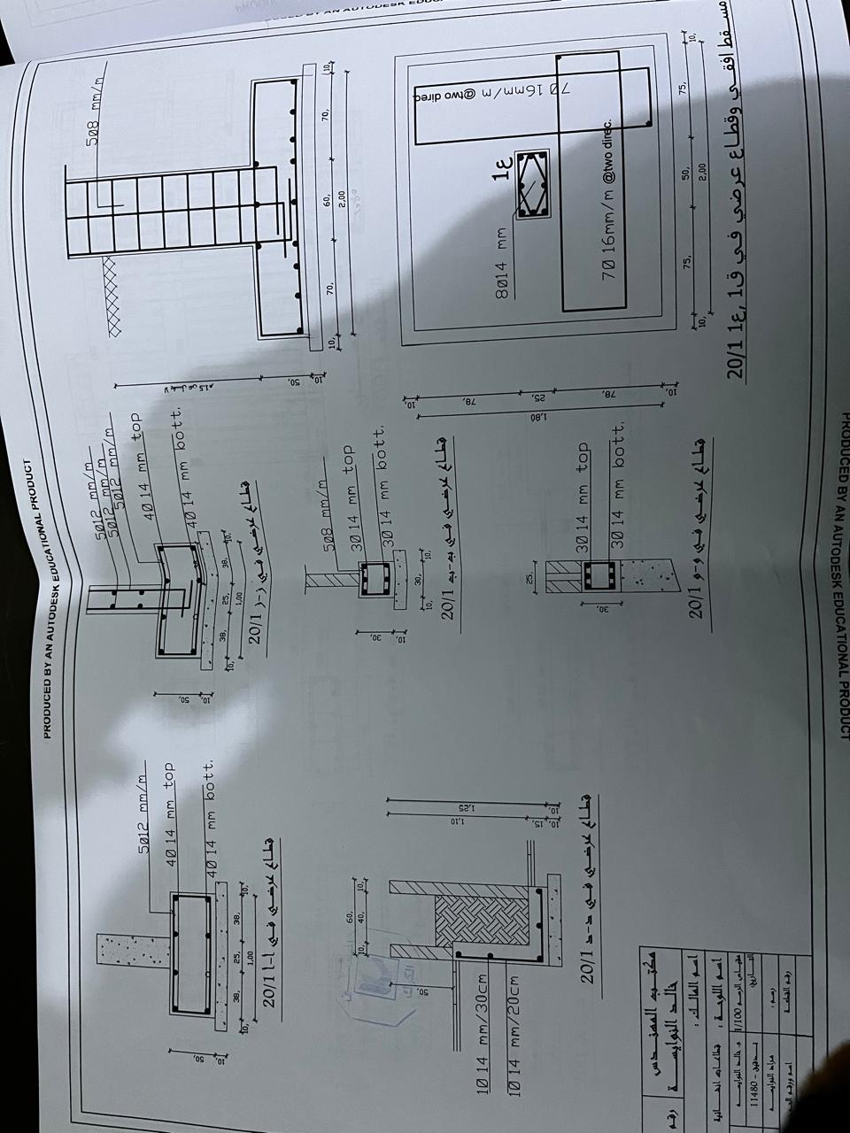 Draft specificationsEach student must calculate