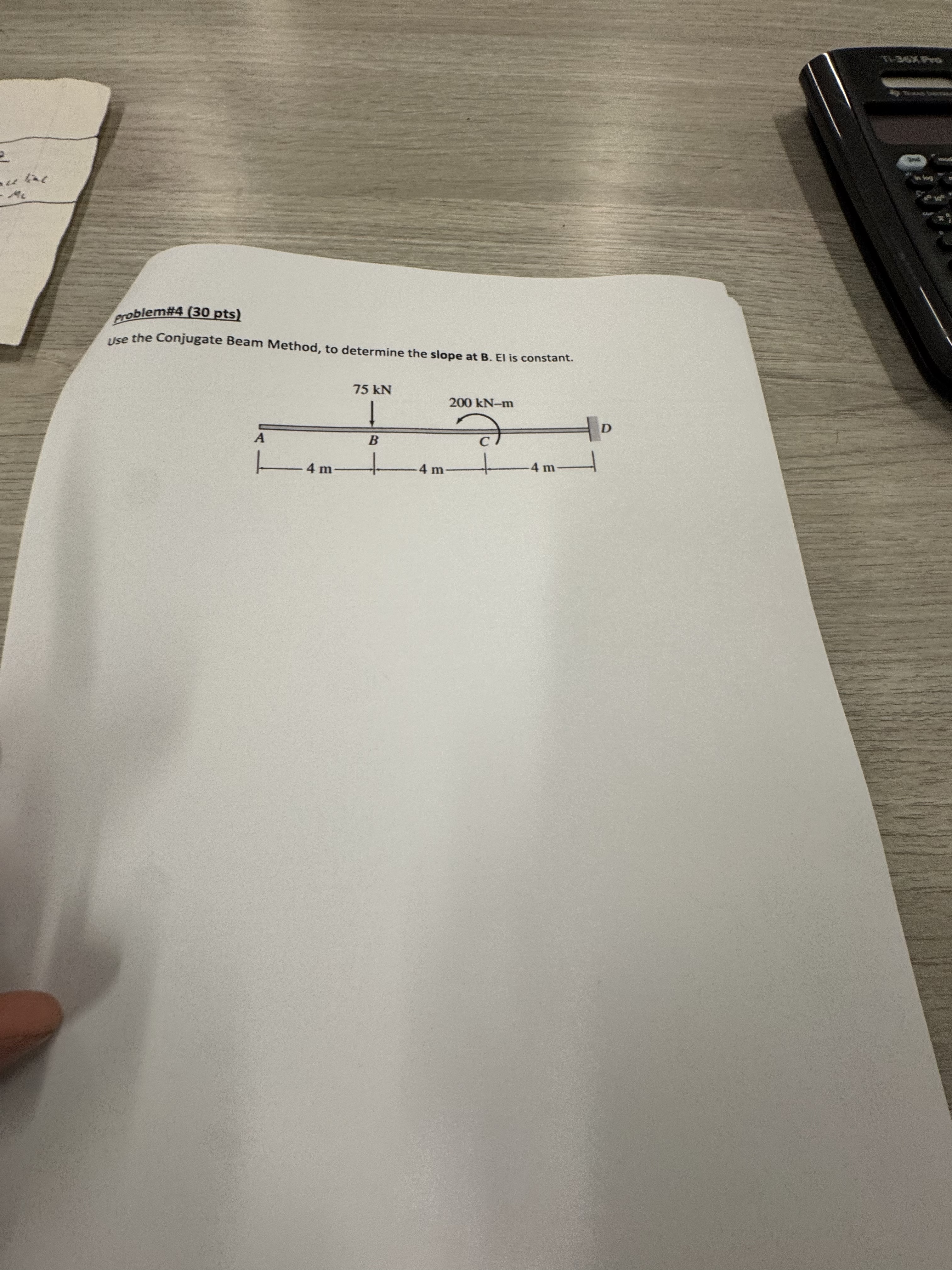 problem# 4 ( 3 0 pts ) use the Conjugate Beam