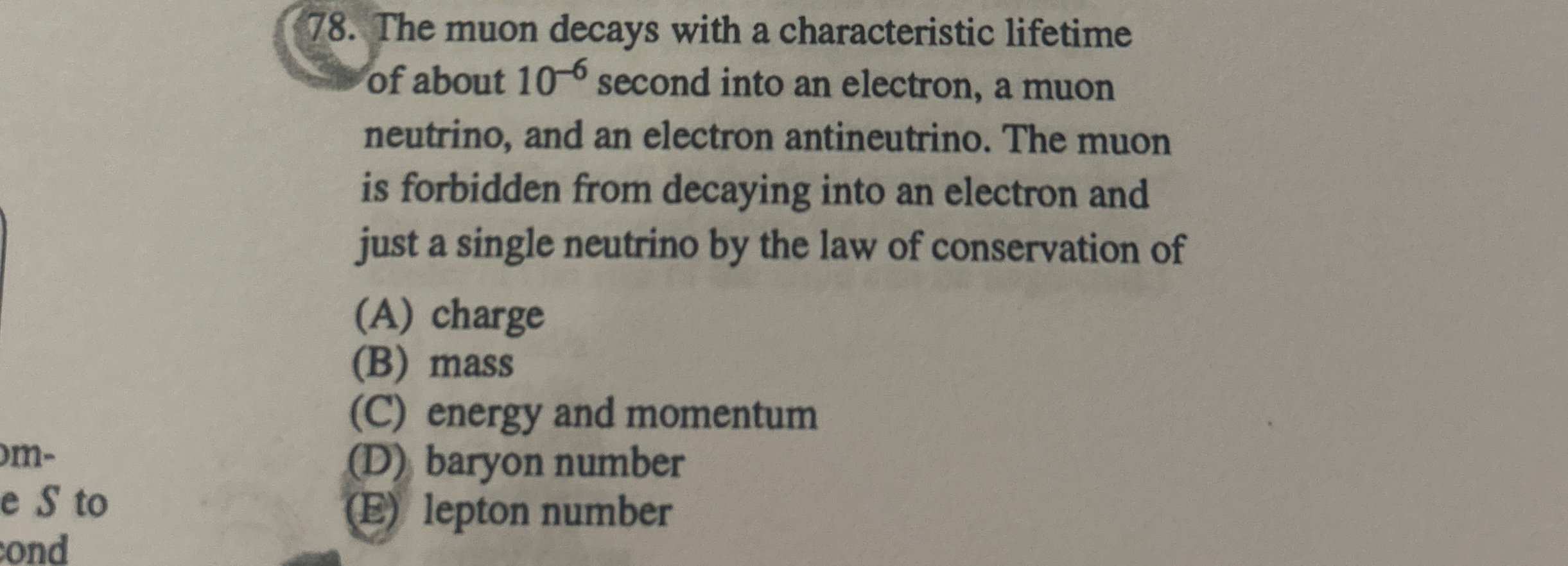 The muon decays with a characteristic lifetime of